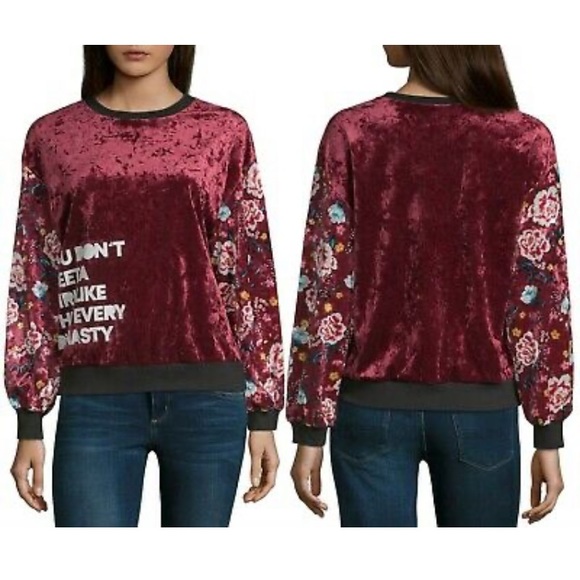 Disney Tops - Disney Princess Mulan Velvet Sweatshirt